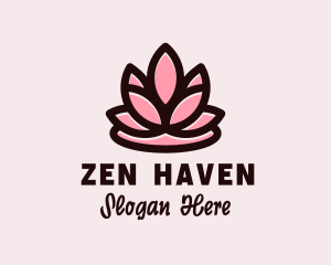 Wellness Zen Flower  logo design