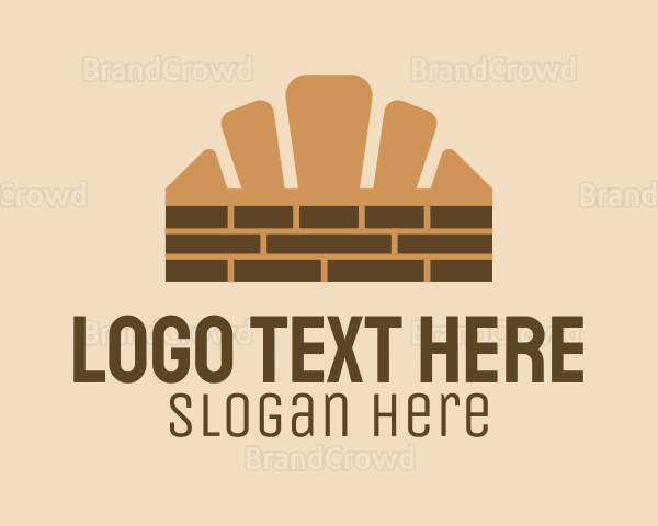 Brown Croissant Brick Logo