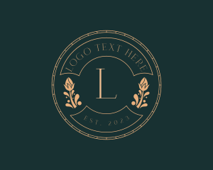 Minimalist - Floral Cafe Garden logo design