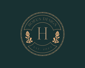 Floral Cafe Garden logo design