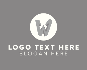 Stone Age - Simple Modern Letter W logo design