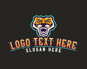 Angry - Tiger Beast Streamer logo design