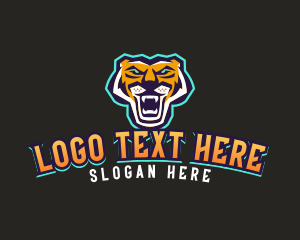 Varsity - Tiger Beast Streamer logo design