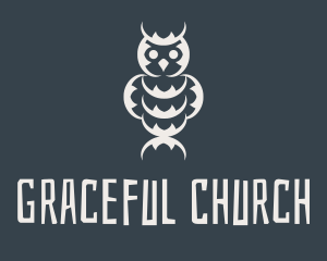 Artifact - Gray Owl Totem logo design