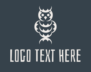 Sleep - Gray Owl Totem logo design