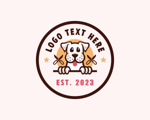 Mascot - Pet Dog Grooming logo design