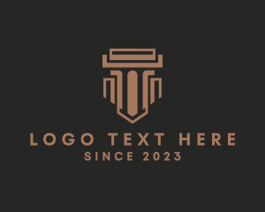 Vc Firm - Elegant Column Architect logo design