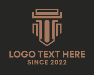 Architect - Brown Column Architect logo design