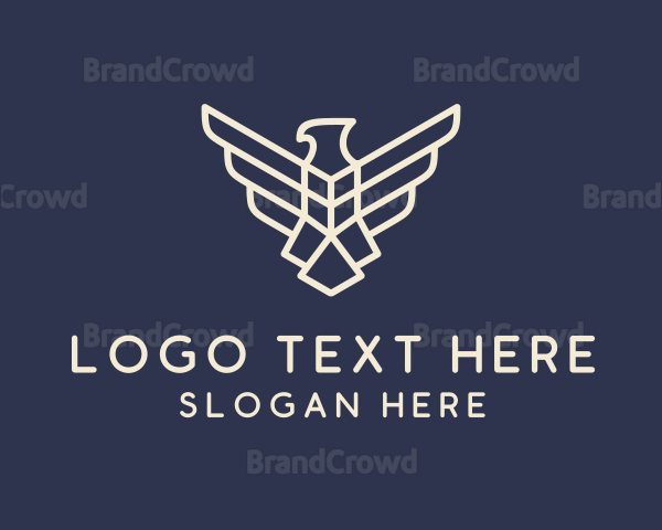 Geometric Falcon Avian Logo