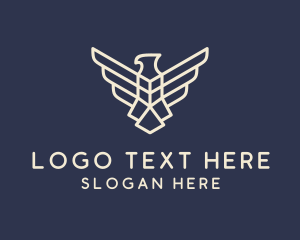 Nightingale - Geometric Falcon Avian logo design
