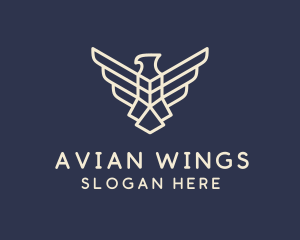 Geometric Falcon Avian logo design