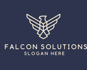 Geometric Falcon Avian logo design