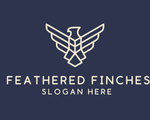 Geometric Falcon Avian logo design