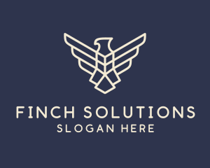 Geometric Falcon Avian logo design