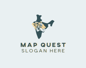 Wild Tiger Map logo design