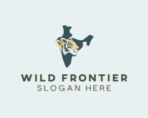 Wild Tiger Map logo design