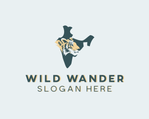 Wild Tiger Map logo design