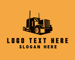 Freight - Black Haulage Transport logo design
