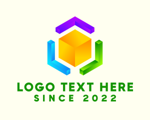 Tongue Out - 3D Cube Technology logo design