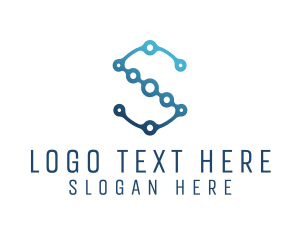 Digital Media - Digital Letter S Circles logo design
