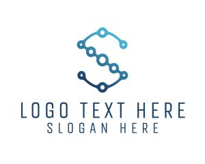 Technical - Digital Letter S Circles logo design