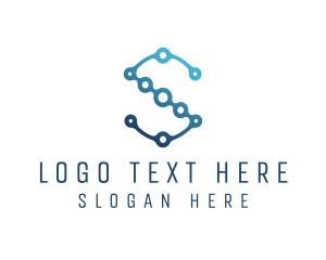 Insurance - Tech Digital Letter S logo design