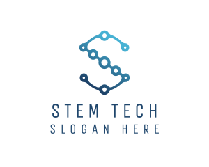 Tech Digital Letter S logo design