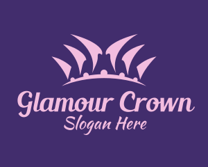 Pageant - Pink Pageant Crown logo design