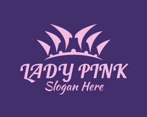 Pink Pageant Crown logo design