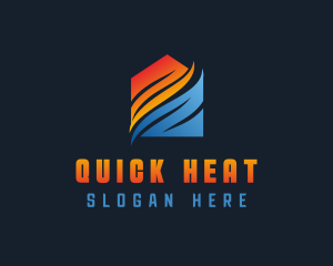 Heating Cooling Ventilation logo design