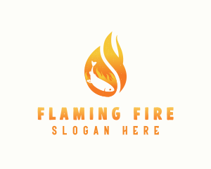 Flaming - Flame Grilled Fish logo design