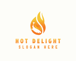 Flame Grilled Fish logo design