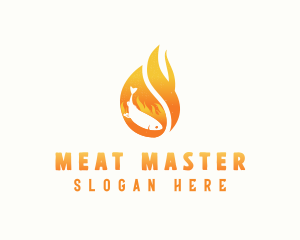 Flame Grilled Fish logo design