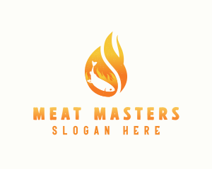 Flame Grilled Fish logo design