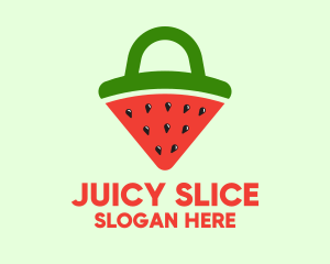 Watermelon Slice Bag logo design