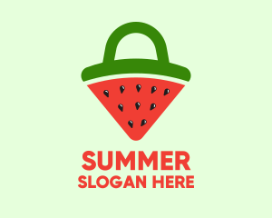 Watermelon Slice Bag logo design