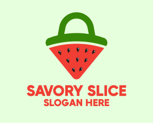Watermelon Slice Bag logo design