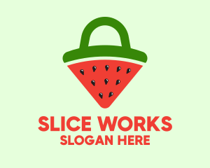 Slice - Watermelon Slice Bag logo design