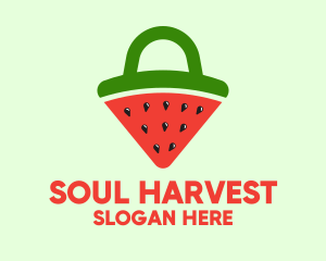 Watermelon Slice Bag logo design