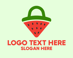 Slice - Watermelon Slice Bag logo design