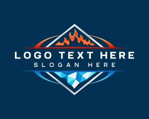 Cold - Flame Ice Ventilation logo design