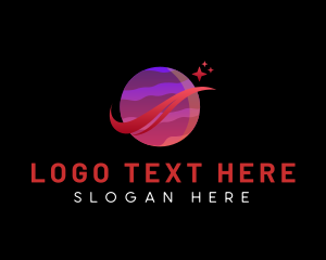 Outer Space - Planet Star Galaxy logo design