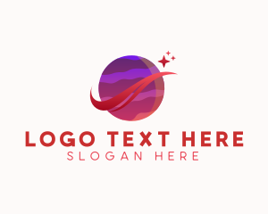 Planet Star Galaxy logo design