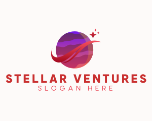 Planet Star Galaxy logo design