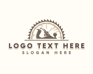 Log - Hand Planer Carpentry logo design