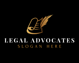 Notary Quill Pen logo design