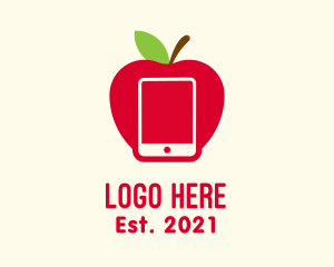 Repair - Apple Screen Tablet logo design