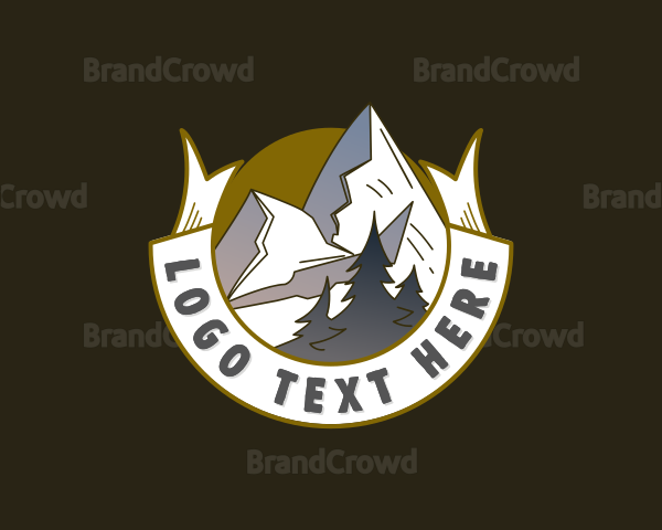 Mountain Trekking Adventure Logo