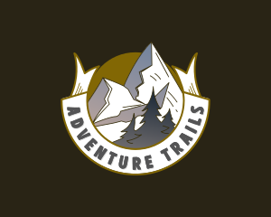 Mountain Trekking Adventure logo design