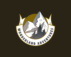 Mountain Trekking Adventure logo design